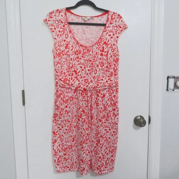 Boden | Dresses | Boden Margot Floral Jersey Red Red Pop Folklore Sz |  Poshmark